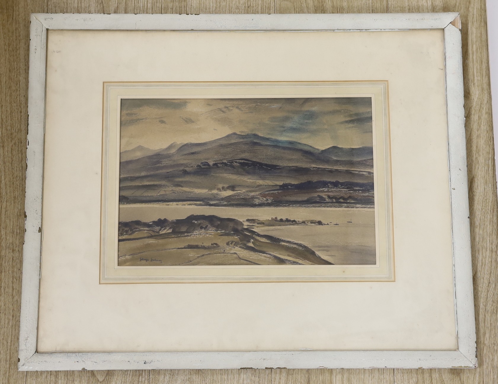 George Graham (British 1881-1949) watercolour, Loch scene, signed, 26 x 39cm